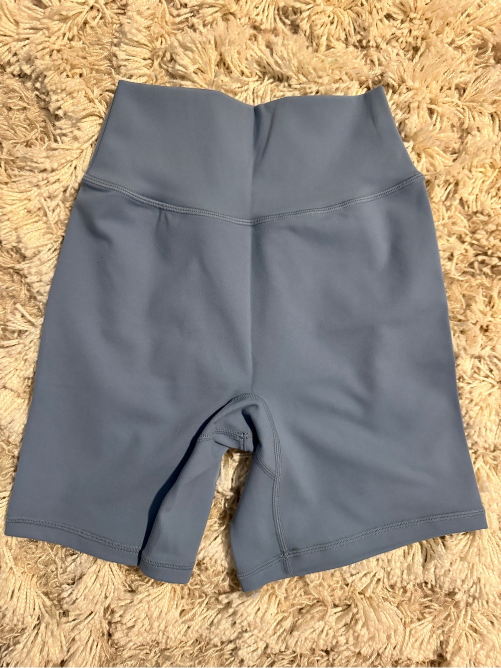 P'tula High-Waist Bike Shorts in Slate Blue
